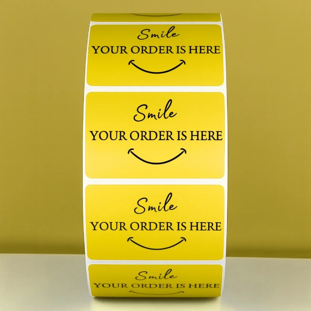 Smile Your Order Is Here Stickers Packaging Labels for Small Business THANK YOU - Picture 2 of 11
